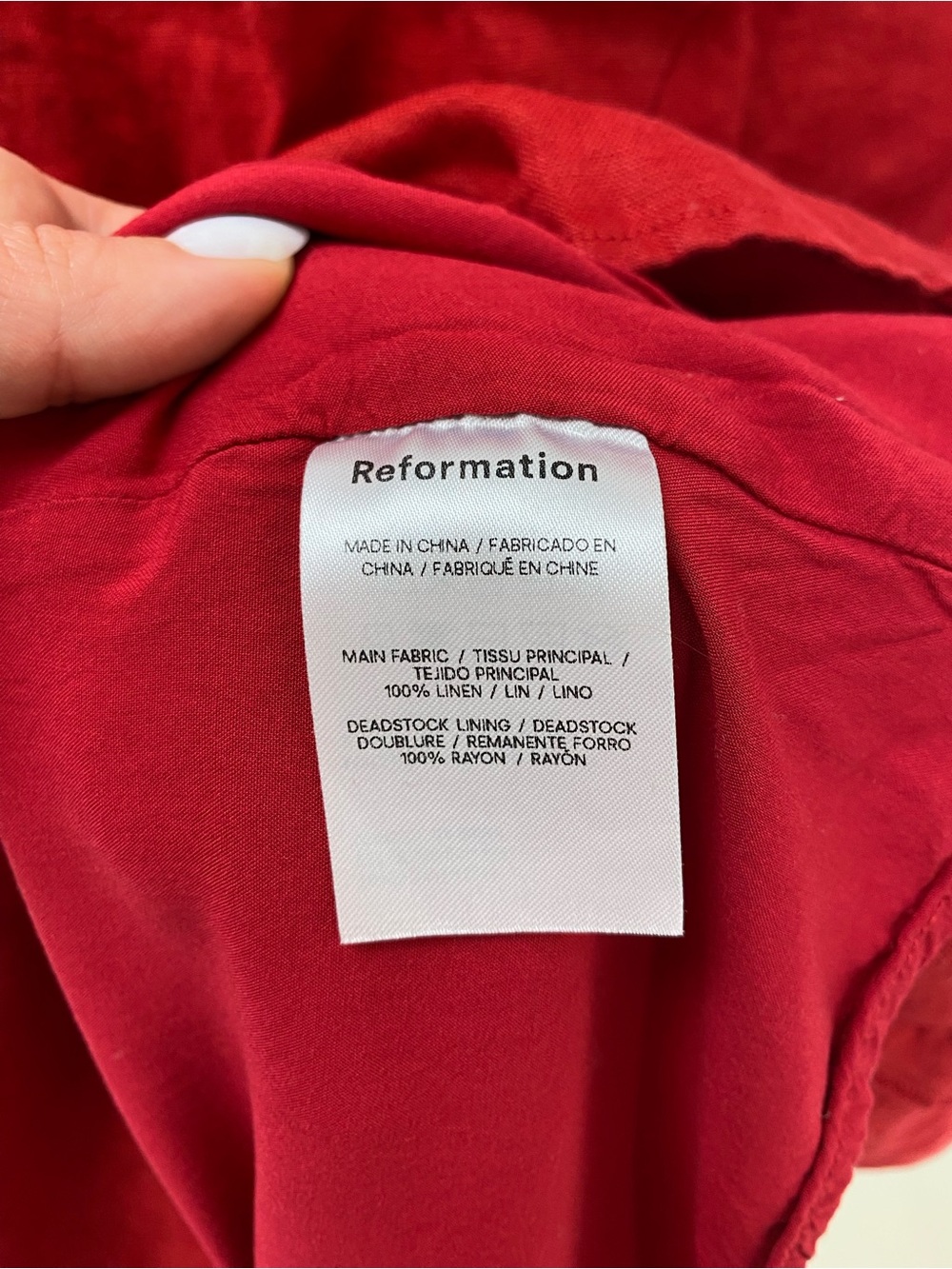 Reformation Red Sleeveless Mini Dress - Picture 3 of 4